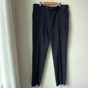 NWT Barba Napoli Mens Pants in Navy Made in Italy Velvety 100% Cotton Size 36 US
